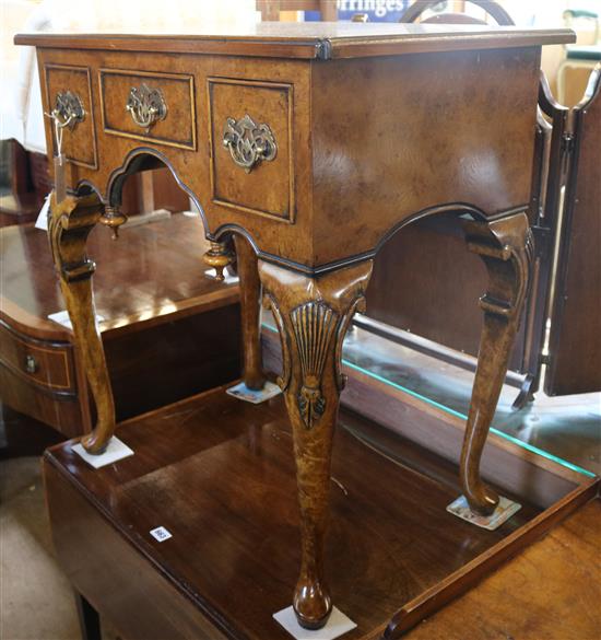 18th century style walnut lowboy